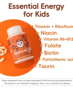 Alternative view of RadixLab Bubbly Orange Energy Multivitamin Tablets – 8 Vitamins for Energy & Vitality – Vegan, 0 Sugar – 70 Tablets