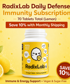 Save 10% & Shipped Monthly-RadixLab Daily Immunity – 70 Lemon Tablets - Vegan & Sugar-Free