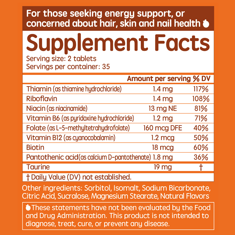 RadixLab Bubbly Energy Multivitamin | B6&B12, Niacin, Folate, Biotin, Pantothenic Acid | Vegan, 0 Sugar | 70 Tablets | Healthcare | Fitness | Edible Dietary Supplement - Image 5
